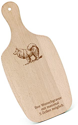 Chopping Board Breakfast Board Engraved Personalised German Spice with Handle 330 x 150 cm Wooden Kitchen Chopping Board