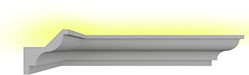 Stuck Dekorbau 20 Meter XPS Styroporleiste indirekte Beleuchtung LED Lichtprofile Wand Stuckleiste Profil BL 02