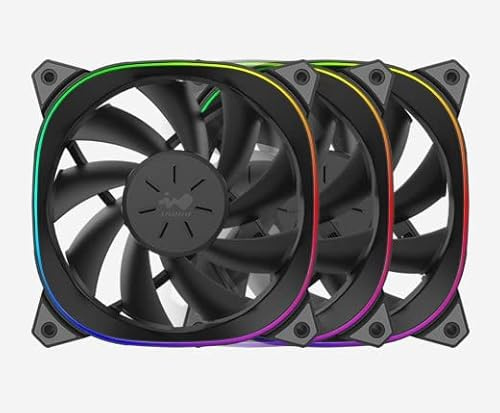 IN WIN Sirius ASE120 Extreme RGB 3-teiliges Lüfter-Set, 120 x 120 x 25 mm, ARGB-Controller, Schwarz