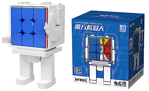 Gobus MoYu Cube Robot MFJS Cube Robot Twist Puzzle Cube (Meilong 3M 3x3 Cube Robot Set with 3x3x3M Version Cube + Cube Robot Display Box)