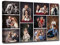 LZIMU Collage Leinwanddrucke mit Ihren Fotos individuelle Collage mit mehreren Bildern Wanddekoration personalisierte Collage Bild Leinwand mit Rahmen (Bild-14,30x45cm)