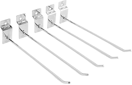 50 Stück Supermarkt-Regalhaken, Verschleißfester Eisen-Haken mit Flacher Spitze, Lamellenwand-Aufhänger, Vielseitig Einsetzbar, Gitter-Wand-Präsentationshaken für den Organizer