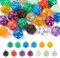 Spritewelry 20 Stück 3D-Anhänger mit 20-seitigen Würfeln, Kunstharz, polyedrische Würfel, bunt, facettiert, Spiel-Anhänger für DIY-Armbänder, Halsketten, Ohrringe, Schlüsselanhänger, Telefongehäuse