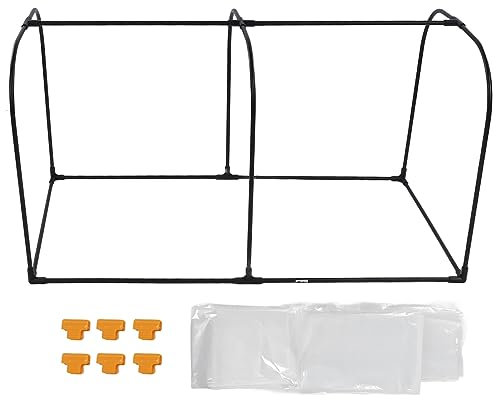 Qcwwy 100x50x55cm Film de Serre en Plastique Transparent Hiver Réchauffement Jardin Serre Plante Couverture de Protection Cerceaux Ensemble pour la Protection Contre Le Gel