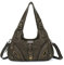 Angelkiss Hobo Geldbörsen und Handtaschen für Frauen Satchel Handtasche Frauen Geldbörsen Große Tägliche Schultertaschen, 801 Grün, Ranzen-Stil