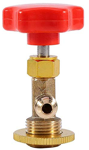 NIEI R134a Kanister Öffner Tap M14 / 1/4 SAE Auto Auto Klimaanlage Kältemittel Kann Ventil antippen Rot + Gold Flaschen öffner