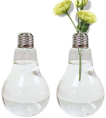 fanelod Jarrón hidropónico,Maceta de Agua con Bombilla | Florero Transparente de la Planta del Aire Florero Moderno del Bulbo del plantador para la decoración casera Moderna