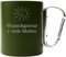 Geschenkissimo Edelstahl Tasse Grün mit Karabiner 250 ml mit Gravur, Name, Spruch, Motiv - Outdoor Tasse, Becher für Camper, Förster, Forstwirt, Baumpfleger, Geschenke