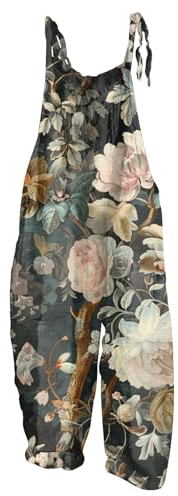 Vasreyy overall damen herren ski winter Weiße Latzhose Sommer Jumpsuit Damenoveralls Hochzeit Backless Playsuit(XXL, Pink)