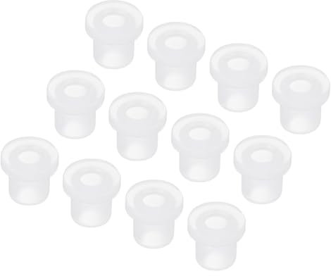 sourcing map 20Pcs T Shape Rubber Grommet Mount Dia 7.0mm ID 4mm H 10mm Transparent Seal Protection Cable Grommets Flexible for Cable Pipe