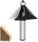 SICWOOD Chamfer Router Bit 1/2 Shank, 45° Degree Carbide 2-Flute Chamfer Cut, Edge Forming Bevel Router Bit, Chamfer Bit Miter Angle Router Cutters, for Miter Joints