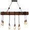 LUOYAOB Modern Pendelleuchte 10 Lichter Industrieller Kronleuchter aus Holz Vintage Rustikale Bauernhof Pendelleuchte Line Adjusted Ceiling Hanging Light Fixture for Billardtisch Küche Insel Bar Cafe