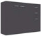 Vorratsschrank Küche Mehrzweckschrank Highboard Wohnzimmer Apothekerschrank Küche - Sideboard Grau 105x30x75 cm Holzwerkstoff für Flur Aufbewahrung Des Geschirrs Aufbewahrung Von Büchern Büro