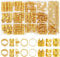 Etercycle 262 Stück Gold-Haarschmuck für Zöpfe, Loc Schmuck für Haar Dreadlock Zubehör, Manschetten-Clips Haarspiralen Clips Metall Zöpfe für Männer Frauen (Gold)