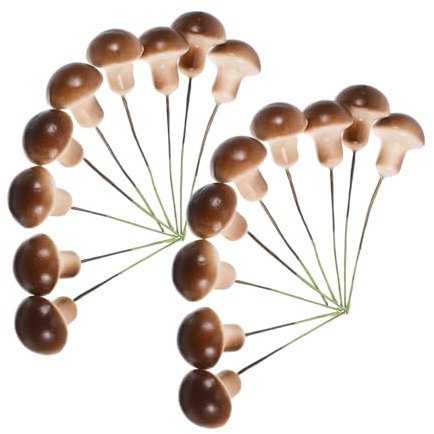 ANDRESLAD Juego De 50 Hongos Oscuros para Suministros De Terrarios Y Decoraciones para Fiestas En El Jardín
