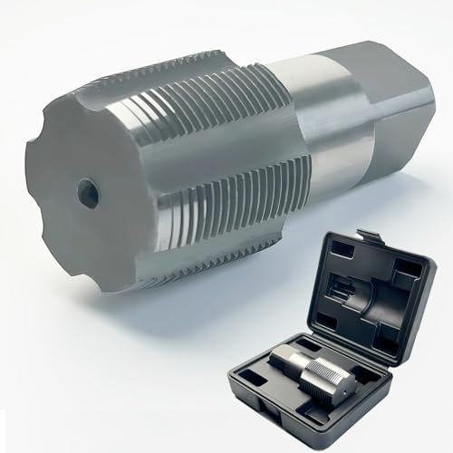 1-1/5.1 cm-11-1/2 NPT-Rohrgewindebohrer, Präzisions-Gewindebohrer aus Karbonstahl, NPT-Gewindebohrer-Set für saubere, präzise Gewinde, 1-1/2-11-1/2 Zoll NPT-Wasserhahn, perfekt für Klempner,