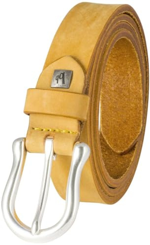 bruno banani Ledergürtel Damen Vollrind Nubukleder senfgelb, Größe/Size:105, Farbe/Color:gelb