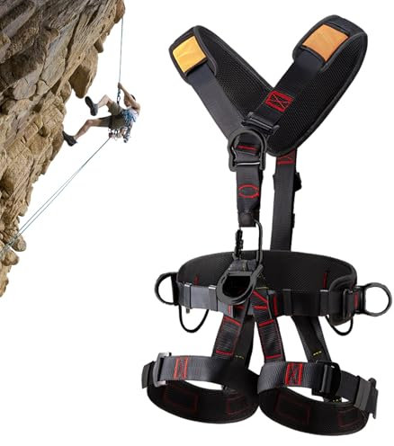 Autumn Protection Harness - Rock Climbing Harness, Adjustable Work Positioning Equipment | Secure Construction Construction Equipment, Detachable Industrial Strap for Tree Climbing Hunting