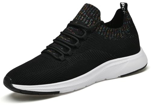 VIBLiSS Scarpe da Uomo con Rialzo Comode Leggere Traspiranti Invisibili Altezza Crescente Stivali da Passeggio Casual Calzature Sportive più Alte