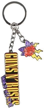 Grupo Erik Keyring - Guns N Roses Merch | Official Merchandise Guns And Roses Gifts Under 10 Pounds, Keychain Music Gifts For Men, Cute Keyring, Cool Keyrings