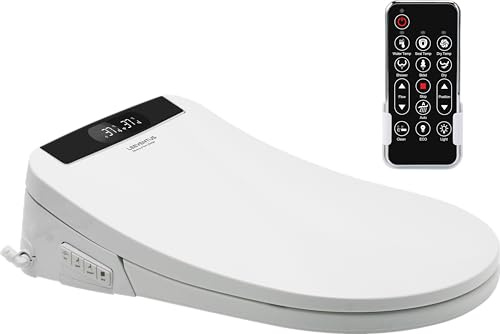 LEEVENTUS - L-MSC403 nuovo modello, Smart Bidet con telecomando RF – Senza serbatoio, scaldacqua istantaneo, sedile riscaldato, luce notturna LED, asciugacapelli, doccia per donna e per sedere, ugello