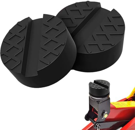 2 Pack Rubber Jack Pads, Universal Slotted Frame Stands Rail Protector Block Adapter Car Motorbike Trolley Jack Workshop Tool for Trolley Jack, Vehicle Lift and Axle Stand
