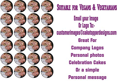 Your Own Personalised Photo | Corporate Logo 15 x 5cm Edible icing Cupcake Toppers