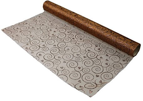 Tischläufer 50 cm Breit, 5 m Lang, Tischband und Tischdekoration für Party, Geburtstage, Hochzeiten, Taufe (Braun)