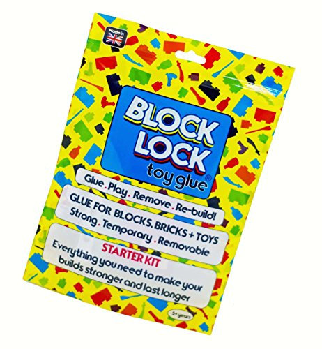 BLOCK LOCK ® Juguete Pegamento para LEGO ®, Mega Bloks, Kinex y Otros Juguetes, Bloques de construcción Ladrillos 30ml