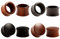 KUBOOZ (4 Paar Natur Sandelholz Ebenholz Ohrstöpsel Tunnel Messgeräte Keilrahmen Piercings 8mm to 25mm.