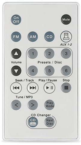 Télécommande pour Bose Acoustic Wave Music System II avec changeur 5 CD et télécommande 5 CD Blanc