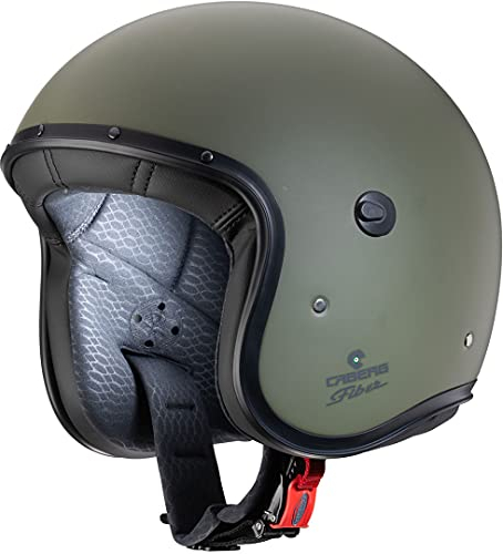 Caberg Unisex Jet Freeride Motorradhelm, grün, XS