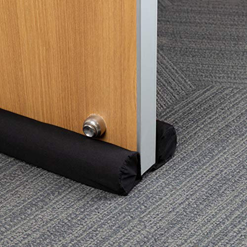 Febos Door Draft Stopper 36 inches Grey Under Noise Blocker Door Silencer Sound Proof Door Gap Guard， Black