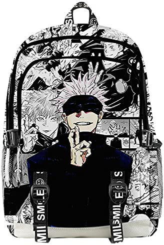 AMOMA Anime Printed Unisex Daypacks Cosplay Sukuna 3D Digitaldruck Leicht Freizeit Mehrzweck Canvas Rucksack(One Size,ComicsBlue)