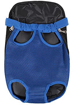 Tragetasche für Haustiere, praktisch, freihändig, verstellbar, für Hunde und Katzen, Doppel-Shouder-Tasche für Spaziergänge, Wandern, Einkaufen, Fahrrad und Motorrad (S (28 x 19 cm), Königsblau)