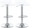 HOMCOM Barhocker, modernes Design, Sitzfläche aus Acryl und Metallgestell, Stehstuhl, Drehhocker – 360 ° drehbar – höhenverstellbar mit Fußstütze – transparent