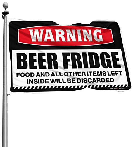 CakJuice Banner per garage avvertimento Birra Frigorifero Bandiera Patio Decor Camper Decorazioni per Interni (Taglia : 60 x 90 cm)