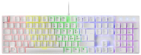 Mars Gaming MK422 Bianco, Tastiera Meccanica Gaming RGB, Antighosting, Switch Meccanico Marrone, Lingua Italiana