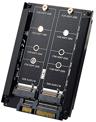 xiwai Dual NGFF B+M Key M.2 SSD-Karte JOBD Raid0 Span Bridge zu 2,5-Zoll-SATA-Combo-HDD-Festplattengehäuse