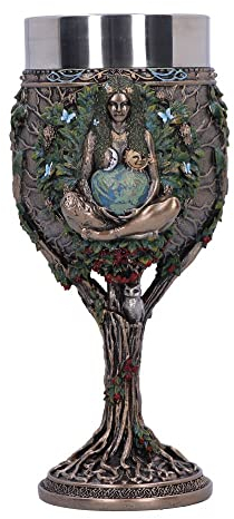 Nemesis Now Mother Earth Kelch, Bronze, 20 cm, Harz Edelstahl