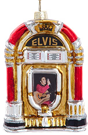 Kurt Adler Elvis Presley® Jukebox aus Glas, 12,7 cm