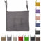 Cuscini con Lacci Coprisedia Imbottito Cuscino Sedia Cucina da Interno o Esterno Spessore 6 cm Misura 40x40 cm Tinta Unita Made in Italy (40X40, GRIGIO, 4)