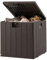 COSTWAY Coffre de Rangement Extérieure en HDPE 106L, Boîte de Rangement Imperméable avec Couvercle Verrouillable, pour Ranger des Oreillers Outils Jouet Accessoires 52x51x51CM