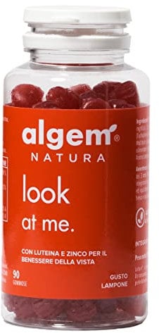 Algem Natura® Luteina e Zeaxantina Integratore Occhi vista LOOK AT ME 90 Gommose• Con Estratto Di Mirtillo Nero, Vitamina C e E, Zinco