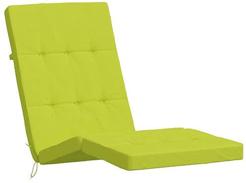 vidaXL Liegestuhl Auflage 2 STK., Kissen für Liegestuhl Gartenstuhl, Wasserabweisendes Stuhlkissen, Stuhlauflage Gartenkissen Sitzpolster, Neongrün Oxford Gewebe