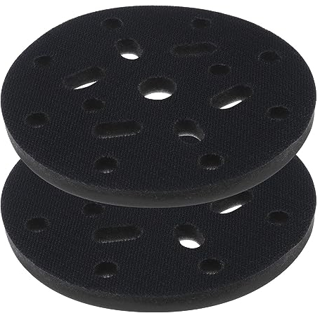 Lot de 2 disques abrasifs 150 mm 6 compatibles avec Makita Bo6030 et Bo6040 Disque abrasif Velcro 17 trous
