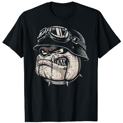 Cool Bulldog biker motorcycle without saying Rider Chopper T-Shirt