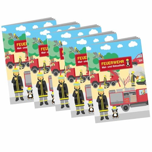 Firlefantastisch DH-Konzept 5x * Feuerwehr Rätselheft * als Mitgebsel für den Kindergeburtstag Feuerwehr // Feuerwehr Mitgebsel
