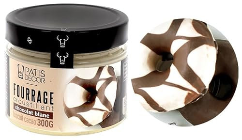 Fourrage croustillant goût chocolat blanc & biscuit cacao - 300 g