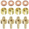 VGOL 4 Sets Fahrrad Bremse Olive Einsatz Kompatibel mit Hope Bremsschläuchen Mountainbike Scheibenbremse Olive und Einsatz Pack Bremsleitung Olive Connector Insert Ersatz